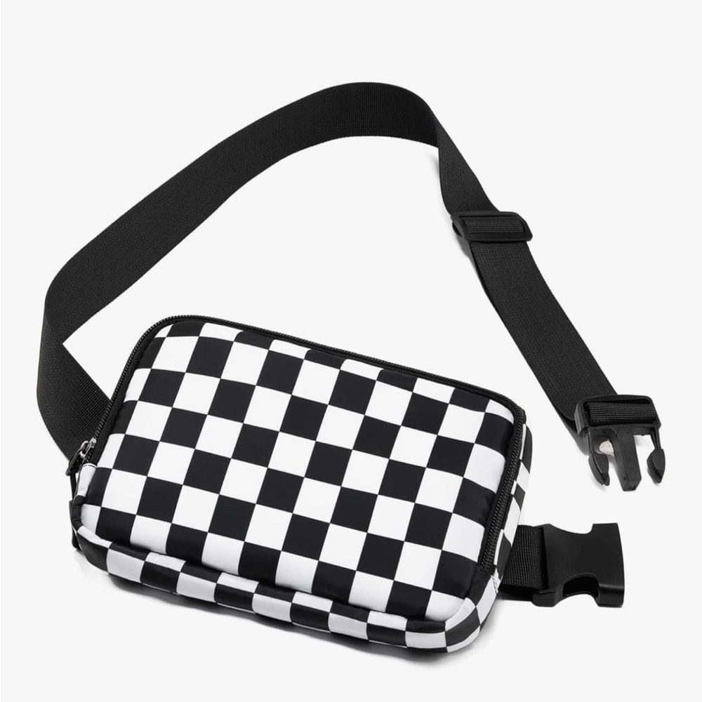 CLOSET CLEAR OUT Checkered Black and White belt bag